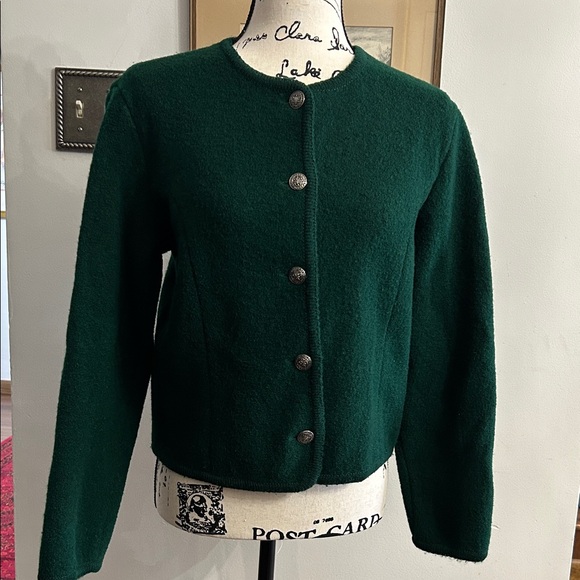Talbots Sweaters - Talbots Forest Green Wool Cardigan 100% Wool Size 4 Petite